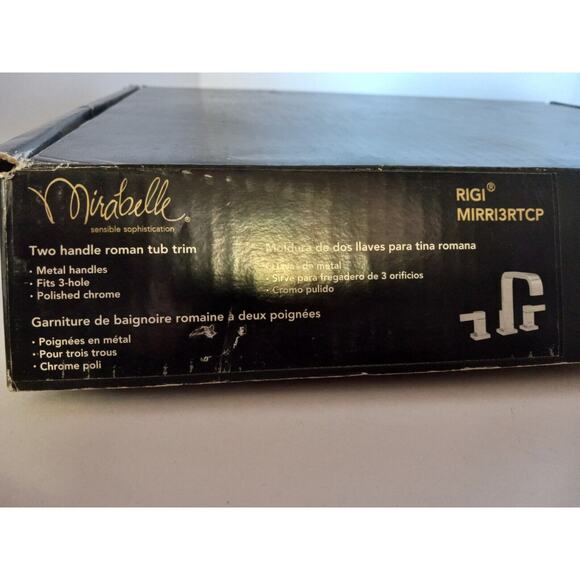 Mirabelle Sensible Sophistication Two-Handle Roman Tub Faucet Trim – Chrome - Picture 3 of 4